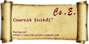 Csernik Enikő névjegykártya